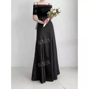 블랙드레스 스냅 빅사이즈 브라이덜샤워 결혼식2부 파티