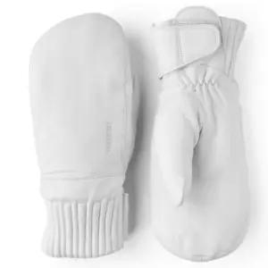 헤스트라 여성 방한 벙어리 장갑 울 화이트 스키 XS BNA