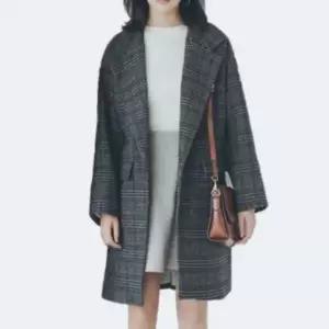 여성 루즈핏 체크 모직 패턴 가을 겨울 일상 숏자켓