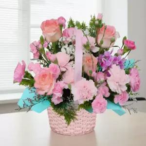 이지플라워 꽃바구니 하늘처럼 카네이션 생일 축하 고백 꽃선물 기념일 이벤트 꽃배달