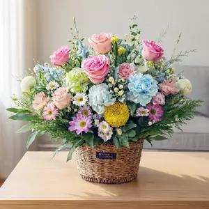 이지플라워 꽃바구니 감사합니다 생일 생화 배달 환갑 팔순 생일선물 사랑고백 축하 꽃선물 꽃배달
