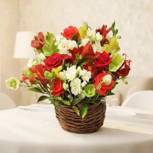 이지플라워 꽃바구니 사랑으로 생일선물 사랑고백 축하 꽃선물 꽃배달 프리미엄 생화