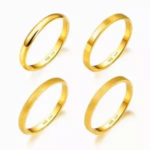 갤러리아 순금 반지 유광 무광 평 엥게이지 24K 2g 4종 택 1