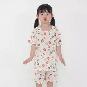 )하뚜쥬아 반팔 상하 세트 봄 여름 유아 내의 실내복 잠옷 내복