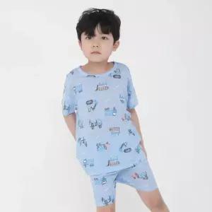 )덤프 트리오 반팔 상하 세트 봄 여름 유아 내의 실내복 잠옷 내복