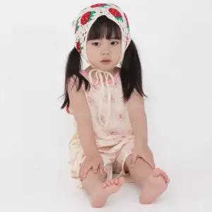 )리본 도트 나시 상하 세트 봄 여름 유아 내의 실내복 잠옷 내복