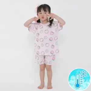 ) 쿨링내의)피치 엉뚱 쿨링 상하 세트 여름 유아 내의 실내복 잠옷 내복