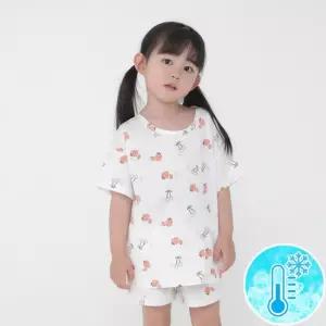 ) 쿨링내의)새쿰 달쿠미 쿨링 상하 세트 여름 유아 내의 실내복 잠옷 내복