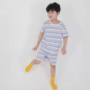 )캔디 스트라이프 상하 세트 블루) 여름 유아 내의 실내복 잠옷 원마이웨어 내복