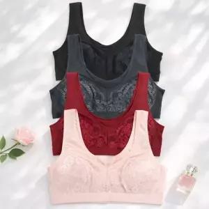 레이스 브라탑 노와이어 국내생산 노패드 홑겹 브라렛