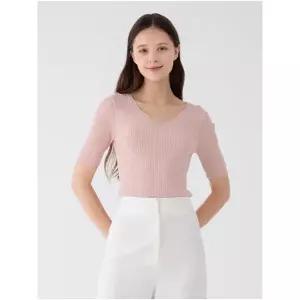 [하프클럽/숲]브이넥 슬림 크롭 슬리브 니트(OY5SKC1)