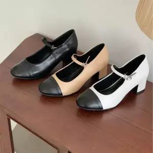 [신상오픈런]통굽 무광 메리제인 버클 펌프스 옥스포드 여성 구두 (28993059)