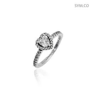 판도라 198421C01 엘리베이티드 프렌드십 하트 여자 실버 반지 d