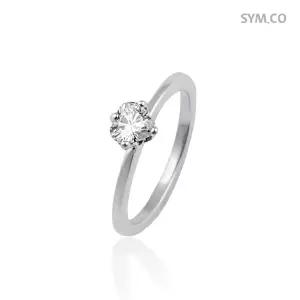 판도라 198691C01 클리어 하트 솔리테어 여자 실버 반지 d