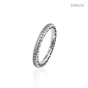 판도라 190963CZ 하트 오브 여자 실버 반지 d