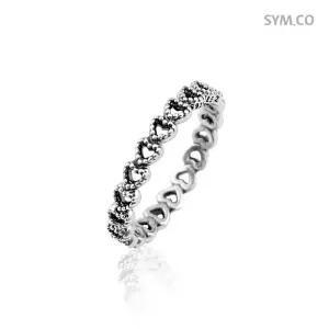 판도라 190980 링크드 러브 여자 실버 반지 d