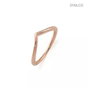 판도라 186314 유광 로즈골드 톤 위시본 여자 실버 반지 d