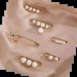 여성용브로치 진주 옷핀 스타일 여성 패션 브로치 5종 세트