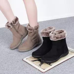 [신상오픈런]털부츠 옆지퍼 통굽 여자 겨울신발 방한 스웨이드 (28753976)