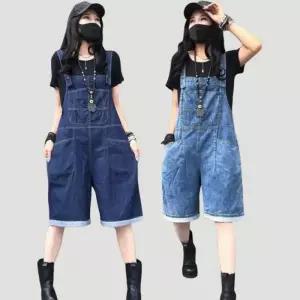 [신상오픈런]여성용 롤업 멜빵 데님 점프수트 빅포켓 조절 끈 스타일 (38644816)