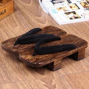 남녀공용 굽높은 게다 나무 바닥 일본 나막신 우드 도쿄 쪼리 슬리퍼 Z-6070