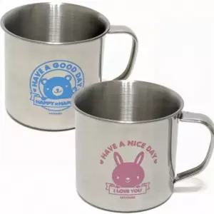 어린이집 화장실 유아 스텐 양치컵 위생 손잡이 욕실 다용도컵 4p