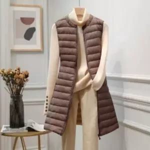 [다잇템] 여성용 포근한 롱 경량 FW 다운 베스트_24682089_588872