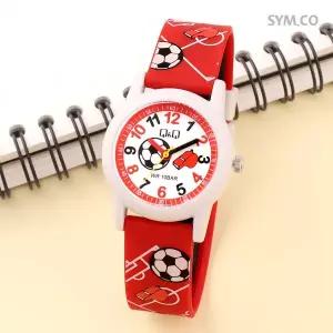 [큐앤큐] V22A-010VY 학습에 좋은 축구공 캐릭터 어린이 아동 우레탄시계 d
