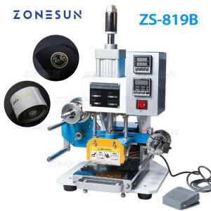 ZONESUN ZS-819B 공압 자동 가죽 핫 포일 스탬핑 기계 종이 맞춤형 청첩장 로고에 대한 열 프레스