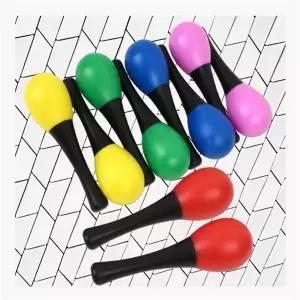 마카라스 마라카스 완구 흔드는 악기 놀이 빨강,초록,노랑,분홍,파랑 13.5cm