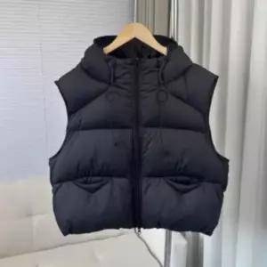 여성 후드 짧은 기장 가벼운 볼륨 패딩 루즈핏 레이어드 조끼