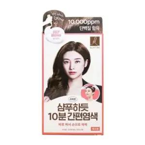 엘라스틴 간편염색 짙은갈색 4회용