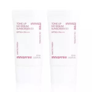 [셀러허브][이니스프리] 이니스프리 톤업 노세범 선스크린 이엑스 60mL 2개 (S16574807)