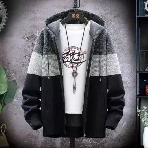 남성가디건 가을 겨울 후드 스웨터 니트 학생 캐주얼 트렌디 상의 심쿵해외구매