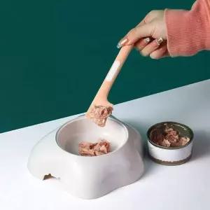 고양이 캔 스푼 실리콘 펫 숟가락 강아지 습식 사료 으깨기 싹싹