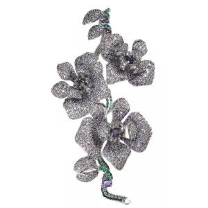 여성브로치 고급스러운 자색 난초 브로치 분위기 파티 드레스 소품 심쿵해외구매