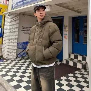 남자 후드 패딩 가벼운 푸퍼 겨울 아우터 숏패딩