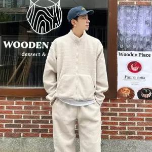 남자 후리스 집업 기모 양털  오버핏 후리스세트
