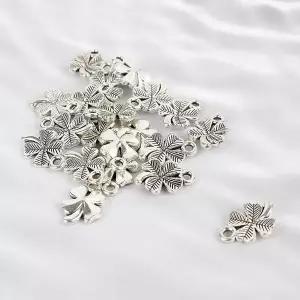 네잎클로버 실버 목걸이 키링 액세서리 펜던트 부자재