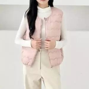 [신세계라이브쇼핑][옷자락] 여성 겨울 웨이브 퀼팅 패딩 일상 조끼