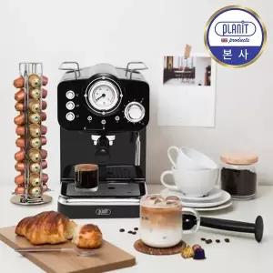 [플랜잇] 캡슐 파드 스팀 4IN1 커피머신 레트로 PCM-F15B
