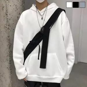 [라일리의류] Rly 남성 오버핏 기모 후드티 스트릿 무지