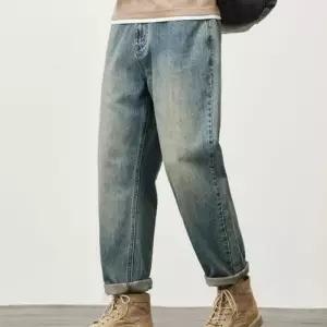 [라일리의류] Rly 테이퍼드핏 남성 데님 팬츠 빈티지 루즈 배기핏