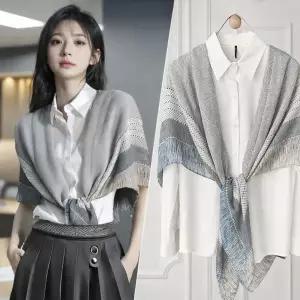 [할인바이할인]루시앙 와이드숄 대형 스카프 링클프리 냉방병 방지 머플러 (130x130)