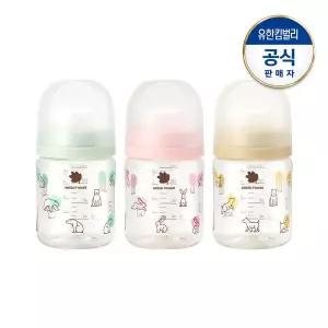 [그린핑거]베베그로우 PA 퓨어베이비 젖병 트리플팩 160ml(노꼭지/북극곰+토끼+강아지)