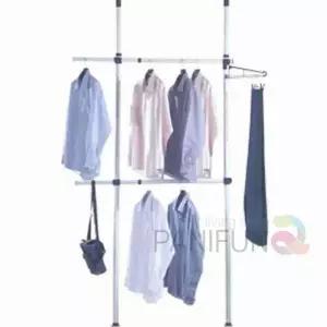 [라일리생활건강] Rly 2단 걸이행거 옷방행거 벽행거 옷장행거 옷걸이행