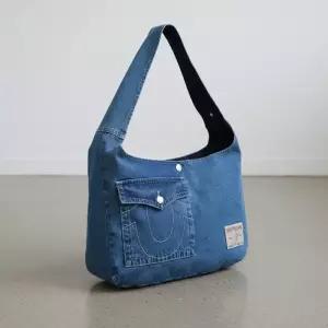 트루릴리젼 TRUERELIGION 데님 크로스백 라지 인디고