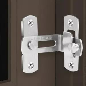 [제니케이]문안전고리 걸쇠 코너 도어 잠금장치 이중 방범 화장실 (11247060)