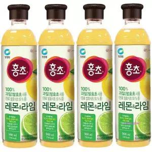 대상홍초 청정원 레몬라임 900mlx4개qrs594