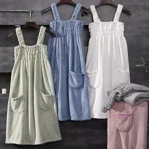 착용가운 원피스 목욕 주머니 편한 흡수력 밴딩 샤워 목욕용품 골프klm200